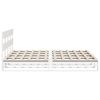 vidaXL Bed Frame without Mattress White 180x200 cm Super King Solid Wood Pine