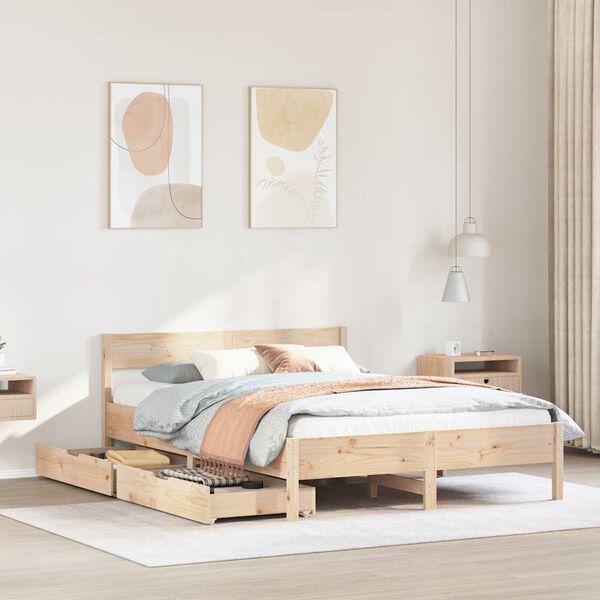vidaXL Bed Frame without Mattress 120x200 cm Solid Wood Pine
