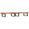 vidaXL Basin Shelf Wall Mounted Steel and Solid Wood Acacia
