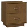 vidaXL Bedside Cabinet Honey Brown 40x34x45 cm Solid Wood Pine