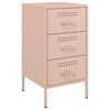 vidaXL Bedside Cabinets 2 pcs Pink 36x39x68 cm Steel