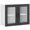 vidaXL Kitchen Wall Cabinet with Glass Door "Lucca" Black
