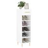 vidaXL Shoe Cabinet High Gloss White 30x35x105 cm Engineered Wood