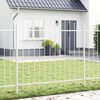 vidaXL Garden Fence White 340 x 125 cm Powder-Coated Steel