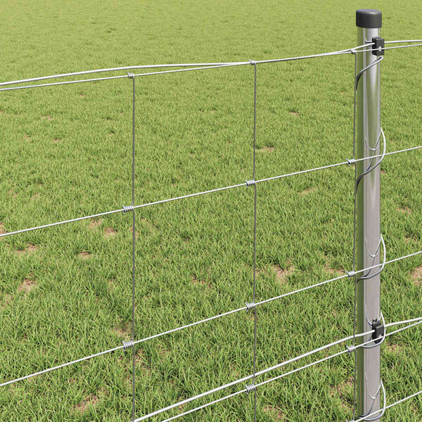 vidaXL Field Fence Silver 25 x 0.8 m Galvanised steel