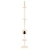 vidaXL Floor to Ceiling Cat Tree Cream 250.5-276.5 cm
