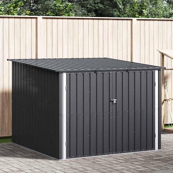 vidaXL Bike Shed 3 pcs Anthracite 215 x 206 x 157 cm Metal