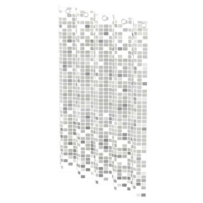 EISL Shower Curtain with Grey Mosaic 200x180x0.2 cm