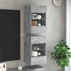 vidaXL Wall Cabinets with LED Lights for TV 2 pcs Concrete Grey 40x30x60,5 cm