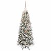 vidaXL Artificial Christmas Tree with 150 LEDs with Stand White 120 cm