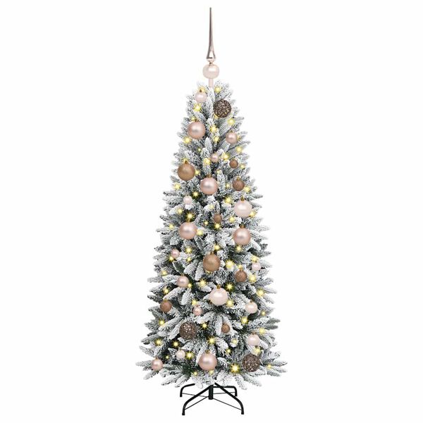 vidaXL Artificial Christmas Tree with 150 LEDs with Stand White 120 cm