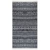 vidaXL Rug Black and White 120x180 cm Cotton