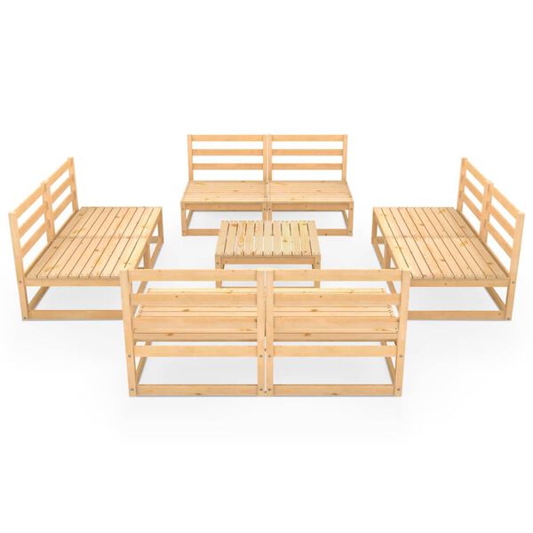 vidaXL 9 Piece Garden Lounge Set Solid Pinewood