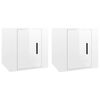 vidaXL Wall Mounted TV Cabinets 2 pcs High Gloss White 40x34.5x40 cm