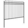 vidaXL Ring Fence Black 200 x 200 cm Powder-Coated Steel