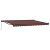vidaXL Manual Retractable Awning Brown 5 x 3.5 m