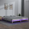 vidaXL LED Bed Frame without Mattress 200x200 cm Solid Wood