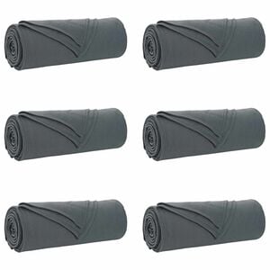 vidaXL Throw Blankets 6 pcs Dark Grey 350 x 270 cm 8.09 kg Fleece