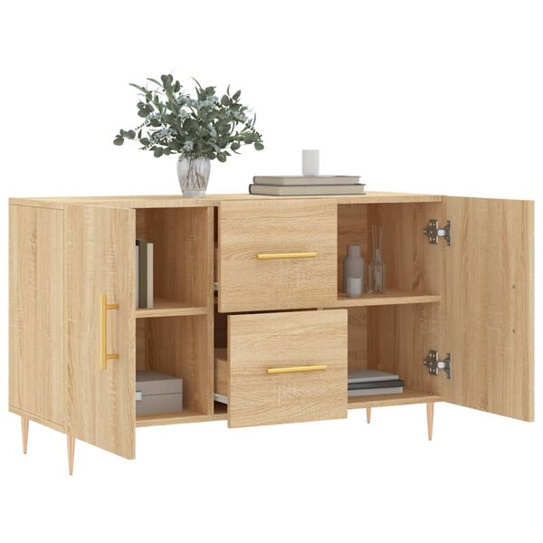 vidaXL Sideboard Sonoma Oak 100x36x60 cm Engineered Wood