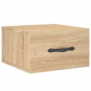 vidaXL Wall-mounted Bedside Cabinet Sonoma Oak 35x35x20 cm
