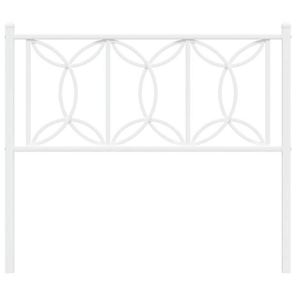 vidaXL Metal Replace Headboard White 100 cm