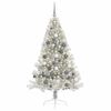 vidaXL Artificial Pre-lit Christmas Tree Silver 180 cm PET