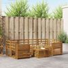 vidaXL Sofa Sets 7 pcs Natural Solid Acacia Wood