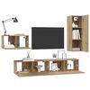 vidaXL TV Cabinet Set with Drawer 4 pcs Artisan Oak Engineered Wood
