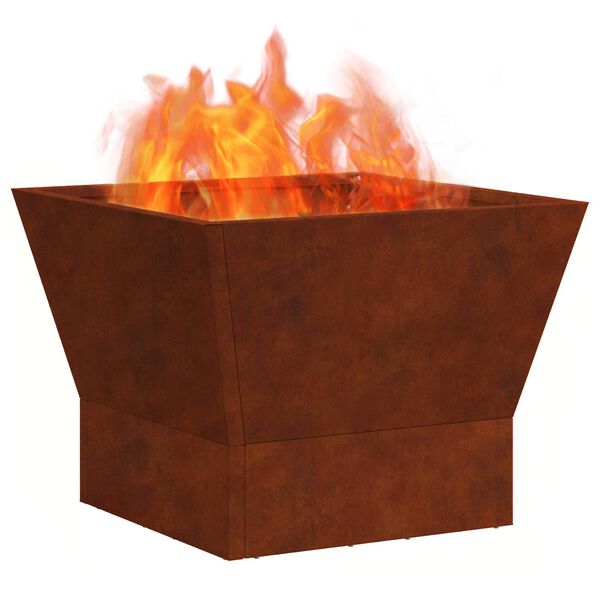 vidaXL Fire Pit Brown 40 x 40 x 35 cm Weathering Steel