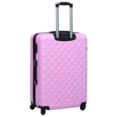 vidaXL Hardcase Trolley Pink ABS