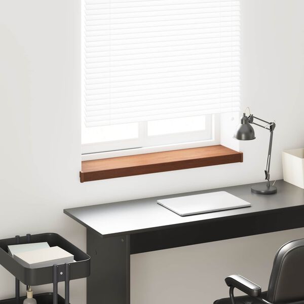 vidaXL Window Sill Brown Wood 60 x 25 x 4.5 cm PVC