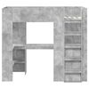 vidaXL Loft Bed Frame with Desk with Storage Concrete Grey 80 x 200 cm