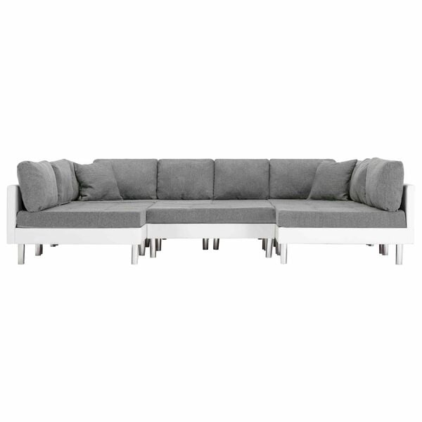 vidaXL Sofa White Artificial Leather
