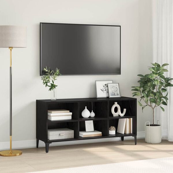 vidaXL TV Cabinet Set Black 69.5 x 30 x 50 cm Engineered Wood