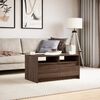 vidaXL Coffee Table with LED Lights Brown Oak Engineered Wood