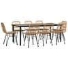 vidaXL 9 Piece Garden Dining Set Poly Rattan