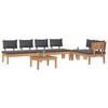 vidaXL Garden Sofa Set 5 pcs Brown and Grey