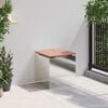 vidaXL Garden Bench Silver 40 x 40 x 43 cm Stainless steel