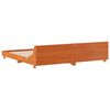 vidaXL Bed Frame without Mattress Wax Brown 200x200 cm Solid Wood Pine
