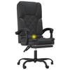 vidaXL Massage Reclining Office Chair Black Faux Leather
