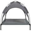 vidaXL Dog Bed with Canopy Anthracite Oxford Fabric and Steel