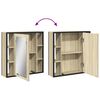 vidaXL Bathroom Mirror Cabinet Sonoma Oak 60x16x60 cm Engineered Wood