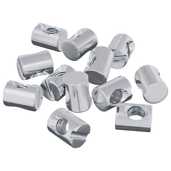 vidaXL Barrel Nuts 3462 pcs Silver M6 x 13 mm Metal