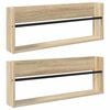 vidaXL Magazine Rack 2 pcs Sonoma Oak 80 x 12 x 30 cm Engineered Wood