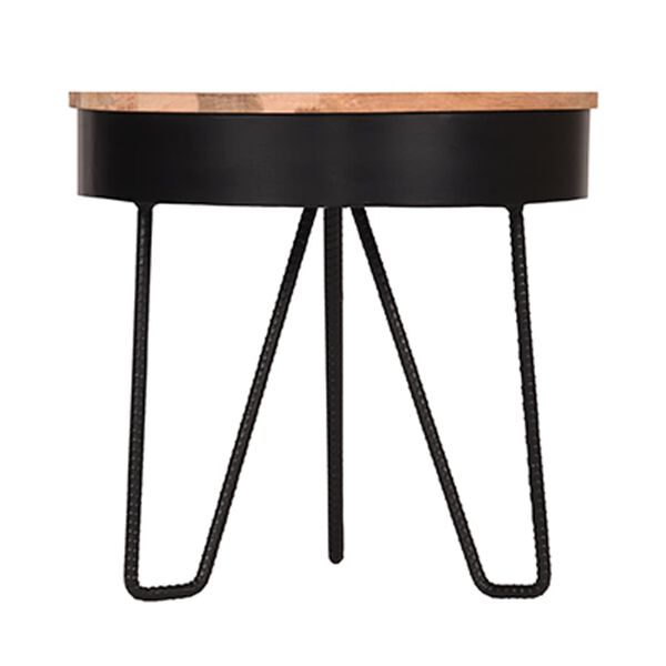 LABEL51 Corner Table Saran 44x44x43 cm Wood/Black
