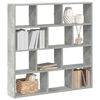 vidaXL Wall Cube Shelf 12 Compartments Concrete Grey Engineered Wood
