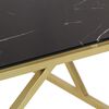 vidaXL Coffee Table Gold Stainless Steel and Tempered Glass
