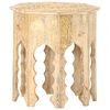 vidaXL Side Table | Whitewashed wood | Solid mango wood | Medium