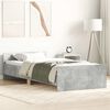 vidaXL Bed Frame without Mattress Concrete Grey 100x200 cm