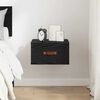 vidaXL Wall-mounted Bedside Cabinet Black Oak 35 x 35 x 20 cm